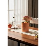 kitchenboost Tohana kulplu çelik sefer tası - yemek termosu saklama kabı 2 katlı pembe 710 ml. 304 çelik