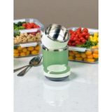 kitchenboost Tohana kulplu çelik sefer tası - yemek termosu saklama kabı 2 katlı yeşil 930 ml.