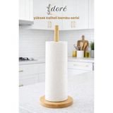 kitchendore Bambu Kağıt Havluluk Masaüstü Yüksek Kaliteli Bambu Rulo Dik Peçetelik Oval