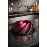kitchendore Rüzgar Gülü Kek Kalıbı Cherry Red Kalın Döküm Üç Katmanlı Kaplama 620 Gram