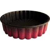 Kitchendore Turta ve Tart Kek Kalıbı Cherry Red Kalın Döküm Üç Katmanlı Kaplama 525 Gram - 26 x 26 x 7 cm