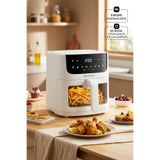 KitchenMi 12 Ekran Programlı 6 Litre Dijital Dokunmatik 1500 W Yağsız Kızartma Sıcak Hava Fritözü