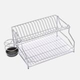 Kitchenox 21x32x54 cm Metal Kaşıklıklı Dikdörtgen 2 Katlı Bulaşıklık