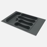 Kitchenox 33x49 cm Gri ABS Plastik 5 Bölmeli Çekmece İçi Kaşıklık