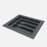 Kitchenox 42x49 cm Gri ABS Plastik 5 Bölmeli Çekmece İçi Kaşıklık