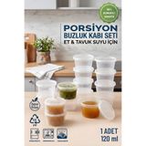 Kitchera Home Sızdırmaz Kalın Yapılı 120 Ml 4 Oz Sosluk Buzluk Et Kemik Suyu Saklama Kabı 1 Adet