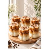 Kitchera Home Üzüm Desenli Borosilikat Cam Bardak 350 ml Isıya Dayanıklı Şık Sunum Su Kahve Servis Bardağı 6 Adet