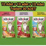 Kitekat 10SIĞIR+10TAVUK+10SOMON ( Toplam 30 Adet) 85GRLIK - Alabalık