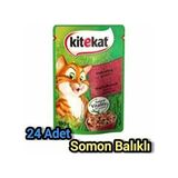 Kitekat Somon Balıklı 24 Adet Yaş Tam Mama Kedi Maması Besleyici İçerik