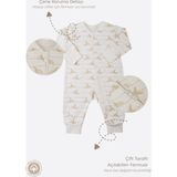 Kitikate Organik Uni Moon Fermuarlı Tulum Ekru - 9 - 12 Ay