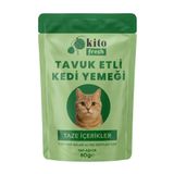 Kito Fresh Tavuk Etli 80 gr Kedi Yaş Mama
