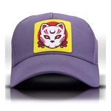 Kitsune Anime Fileli Lila Beyzbol Kadın Şapka Trucker Cap