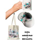 Kitten Baskılı Bilek Destekli Mousepad + Kupa Bardak Mug + Ham Bez Çanta