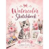 Kitten Dreams Watercolor Sketchbook: 120 Blank Drawing Pages | Large 8.25 x 11 | Watercolor Practice & Creative Art Journal