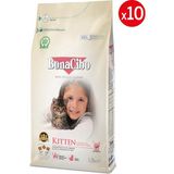 Kitten Tavuklu ve Balıklı Yavru Kedi Maması, 1,5 kg x 10 Adet, Tüm Irklar Için, Doğal, Şeker Içermez