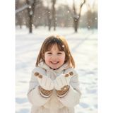 Kitti 25240-01 Kız Çocuk Örme Triko Eldiven 9-12 Yaş