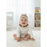 Kitti 25480-03 Düğmeli Boyunluk Triko Bere