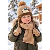 Kitti 26160-10 Erkek Çocuk 1-4 Atkı Bere Eldiven Set