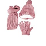 Kitti 4-8 Yaş Kız Çocuk Atkı Bere Eldiven İçi Polarlı 3'Lü Takım 24170-02