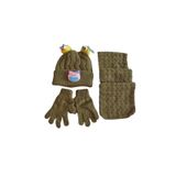 Kitti 4-8 Yaş Kız Çocuk Atkı Bere Eldiven İçi Polarlı 3'lü Takım 24170-04