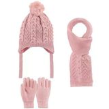 Kitti 4-8 Yaş Kız Çocuk Atkı Bere Eldiven İçi Polarlı 3'Lü Takım 25170-05