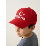 Kitti 9-15 Yaş Ay Yıldız Ve Türkiye Nakışlı Çocuk Kep Şapka