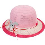 Kitti Kız Çocuk Hasır Şapka 6-12 Yaş Pembe - Standart