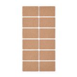 Kittiwake Home Life 12’li Kahverengi Dikdörtgen Mobilya Keçesi 3,5x5,5 cm – Yapışkanlı Sandalye Masa Koltuk Ayağı Parke Koruyucu KHLKK7