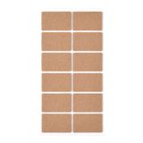 Kittiwake Home Life 12’li Kahverengi Dikdörtgen Mobilya Keçesi 3,5x5,5 cm – Yapışkanlı Sandalye Masa Koltuk Ayağı Parke Koruyucu