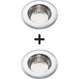 Kittiwake Home Life 2 Adet - 11.5 cm Büyük Boy Paslanmaz Çelik Lavabo Süzgeci Evye Süzgeci 11.5 cm