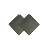 Kittiwake Home Life 2 Adet 16X16 cm Gri Yıldız Desenli Silikon Tencere Altlığı, Isıya Dayanıklı Kaymaz Nihale, Airfryer Pişirme Matı, Çok Amaçlı Silikon Mutfak Altlığı KHL20007-1