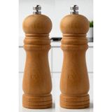 Kittiwake Home Life 2’li Bambu Gövdeli Ahşap Tuz Karabiber Değirmeni 16 cm – Orta Boy Baharat Öğütücü Seti