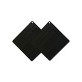 Kittiwake Home Life 2’li Siyah Silikon Nihale 16X16 cm – Sıcak Tencere Tava Altlığı Masa Tezgâh Koruyucu Set