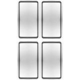 Kittiwake Home Life 4 Adet Gümüş Geniş Dikdörtgen Metal Sunum Tepsisi 18X33 cm – Paslanmaz Çelik Düz Çay Kahve Tatlı Ikram Tepsisi Seti