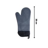 Kittiwake Home Life Gri Silikon Fırın Eldiveni 37 cm – Isıya Dayanıklı Yanmaz Kaymaz Mutfak Eldiveni & Tencere Tutacağı KHL20010