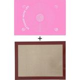 Kittiwake Home Life Pembe Silikon Hamur Açma Matı 45X65 cm + Isıya Dayanıklı Pişirme Altlığı 30X40 cm