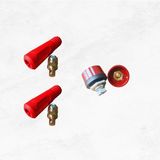 Kitweld 10-25 Kaynak Makina Kablo Bağlantı Elemanı - 2 Takım -Kırmızı