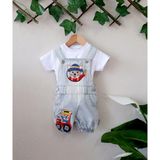 Kity & Mity Erkek Bebek Salopet Takım 6-9-12 Ay A.mavi - 9 Ay - Açık Mavi