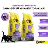 Kityus Lavanta Kokulu İnce Taneli Tozsuz Topaklanan Kedi Kumu 20 kg Uzun Süreli Kullanım