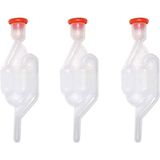 Kiuiom Fermantasyon Tüpü, Şeffaf Fermantasyon Hava Kilidi, Şarap Çek Valfı, Fermantasyon Vanası 3PC Fermantasyon Tüpü Şarap Fermantasyonu Şarap Birası Yapımı için Plastik Fermantasyon Kilit Stoperi