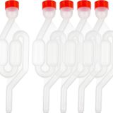 Kiuiom Şeffaf Fermantasyon Hava Kilidi, Fermantasyon Tüpü, Şarap Çek Valfı, Fermantasyon Vanası, Şarap Fermantasyonu için Tıpalı 5PC Fermantasyon Tüpü Plastik Fermantasyon Kilidi Şarap Birası Yapımı Fermantasyon