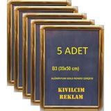 Kıvılcım 5 Adet B3 35 x 50 cm Gold Alüminyum Rondo Çerçeve