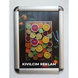 Kıvılcım A4 Alüminyum Açılır Kapanır Rondo Çerçeve 21 cm x 30 cm - 30 Adet