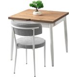 Kıvılcım Diş Budak Desen Açılır 80X75 Masa (Açılımış Ölçüsü 160X75) - Dışbudak - 80 x 75