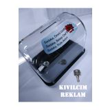 KIVILCIM PLASTİK VE REKLAM ÜRÜNLERİ 10 ADET BAĞIŞ KUTUSU KIRILMAZ MALZEME - 17x13x13 cm