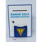 Kıvılcım Plastik ve Reklam Ürünleri Mavi Kıvılcım Plastik Ramak Kala Bildirim Kutusu 22,5 cm En, 31,5 cm Yükseklik, 11 cm Genişlik