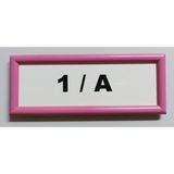 Kıvılcım Plastik ve Reklam Ürünleri Okul Sınıf Kapı İsimliği - 10 x 26 cm - K. Pembe - Beyaz