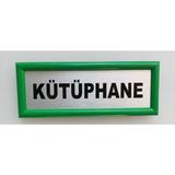 Kıvılcım Plastik ve Reklam Ürünleri Okul Sınıf Kapı İsimliği - 10 x 26 cm - Yeşil - Mat Gri