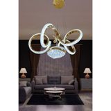 Kıvrım Eliza Tek Toplu Simli Slikonlu Modern Oturma LED Avizesi - Gold - 2