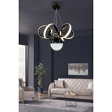 Kıvrım Tek Top Modern Oturma Ledli Avize - 2 - Gold